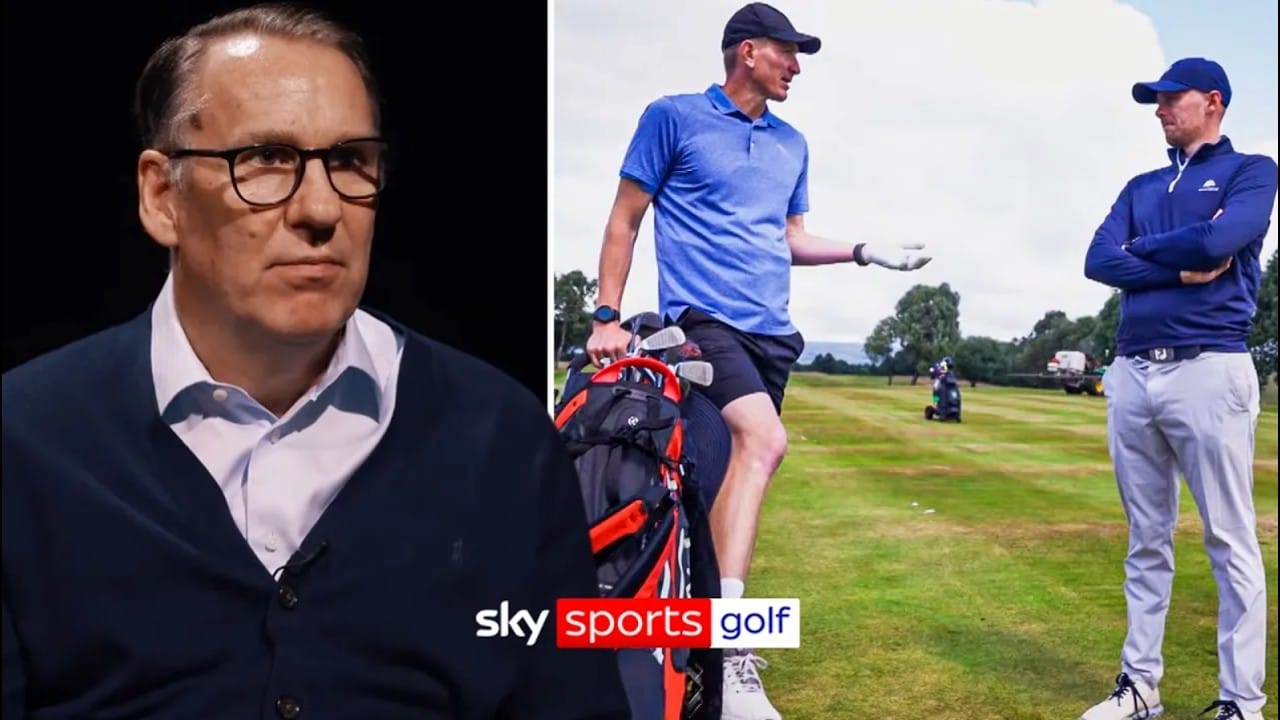 Beyond the Scorecard Episode 4 promotional image featuring Paul Merson and golfers