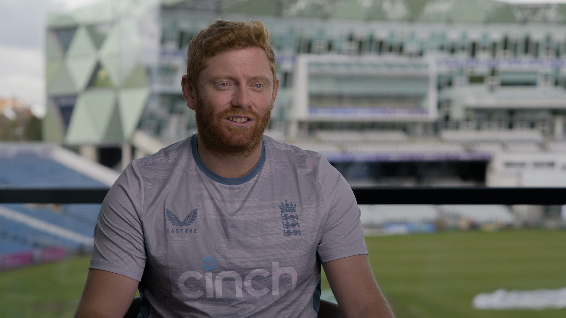Jonny Bairstow interview filmed by sports Director of Photography James Melrose